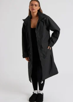 Urban Bliss Black Rubberised Raincoat
