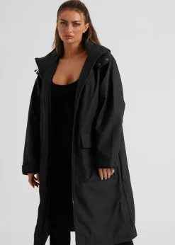 Urban Bliss Black Rubberised Raincoat