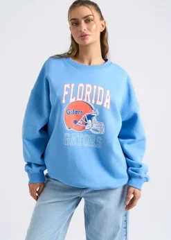 Urban Bliss Blue Florida Oversized Sweatshirt