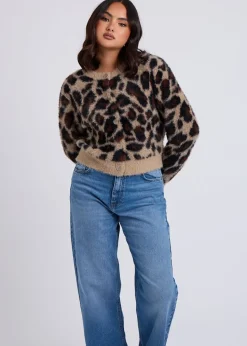 Urban Bliss Brown Leopard Print Cardigan