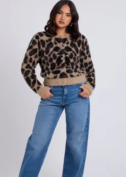 Urban Bliss Brown Leopard Print Cardigan