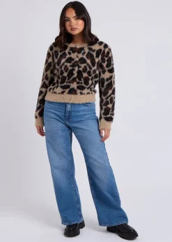 Urban Bliss Brown Leopard Print Cardigan