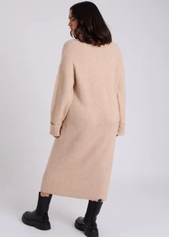 Urban Bliss Camel Midi Roll Neck Dress