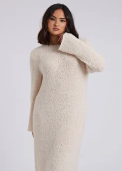 Urban Bliss Cream Boucle Maxi Dress