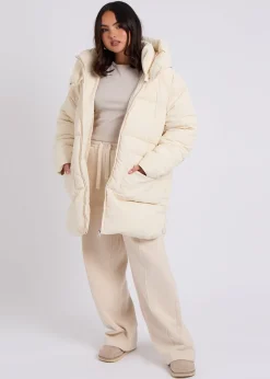 Urban Bliss Cream Mid Length Puffer