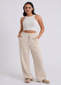 Urban Bliss Cream Wide Leg Jogger