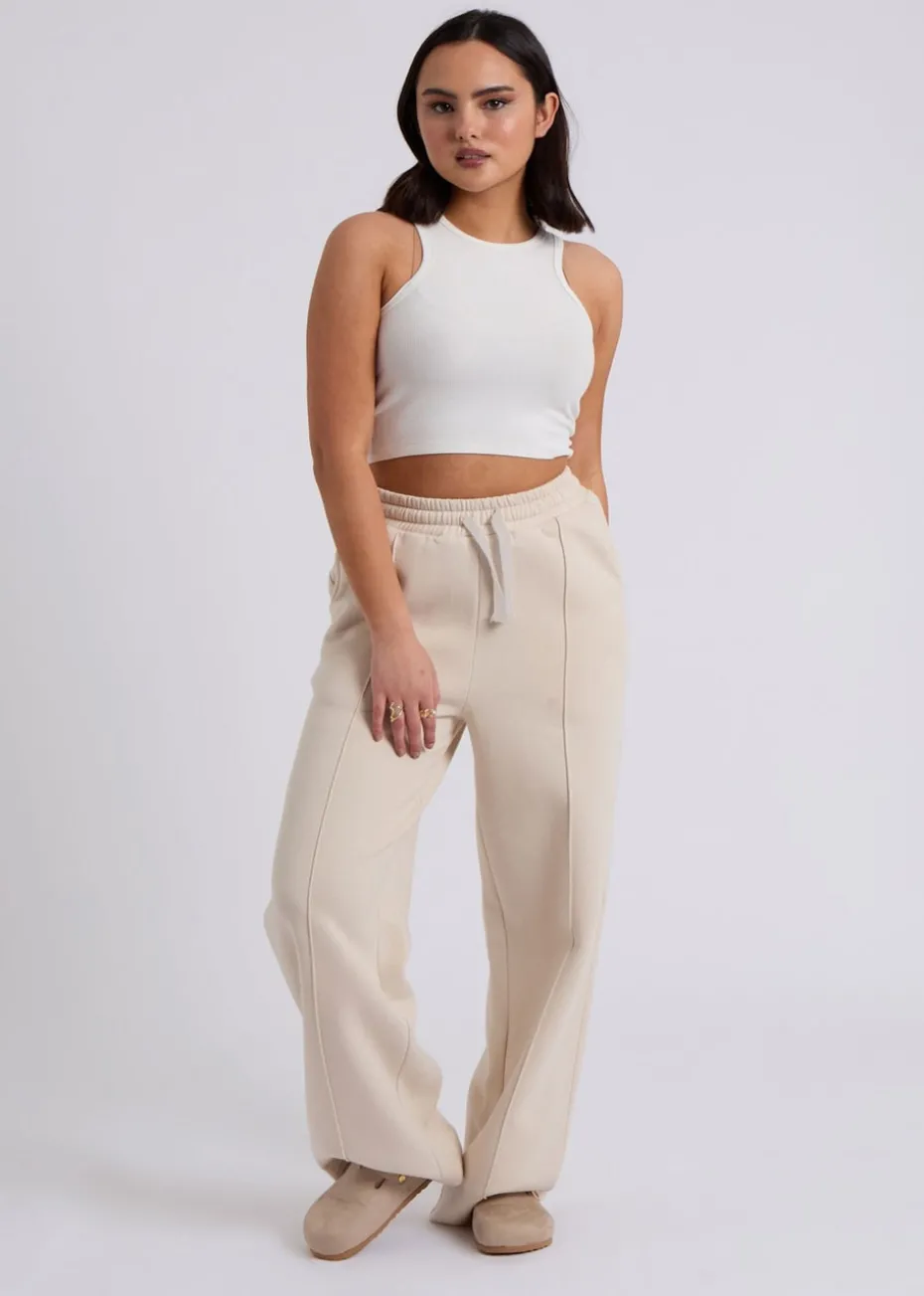 Urban Bliss Cream Wide Leg Jogger