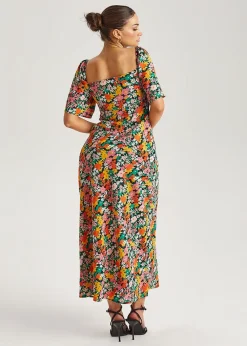 Urban Bliss Floral Angel Sleeve Maxi Dress