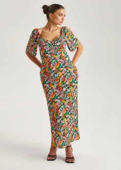 Urban Bliss Floral Angel Sleeve Maxi Dress