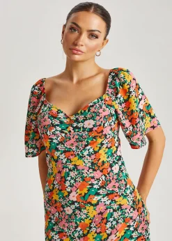 Urban Bliss Floral Angel Sleeve Maxi Dress