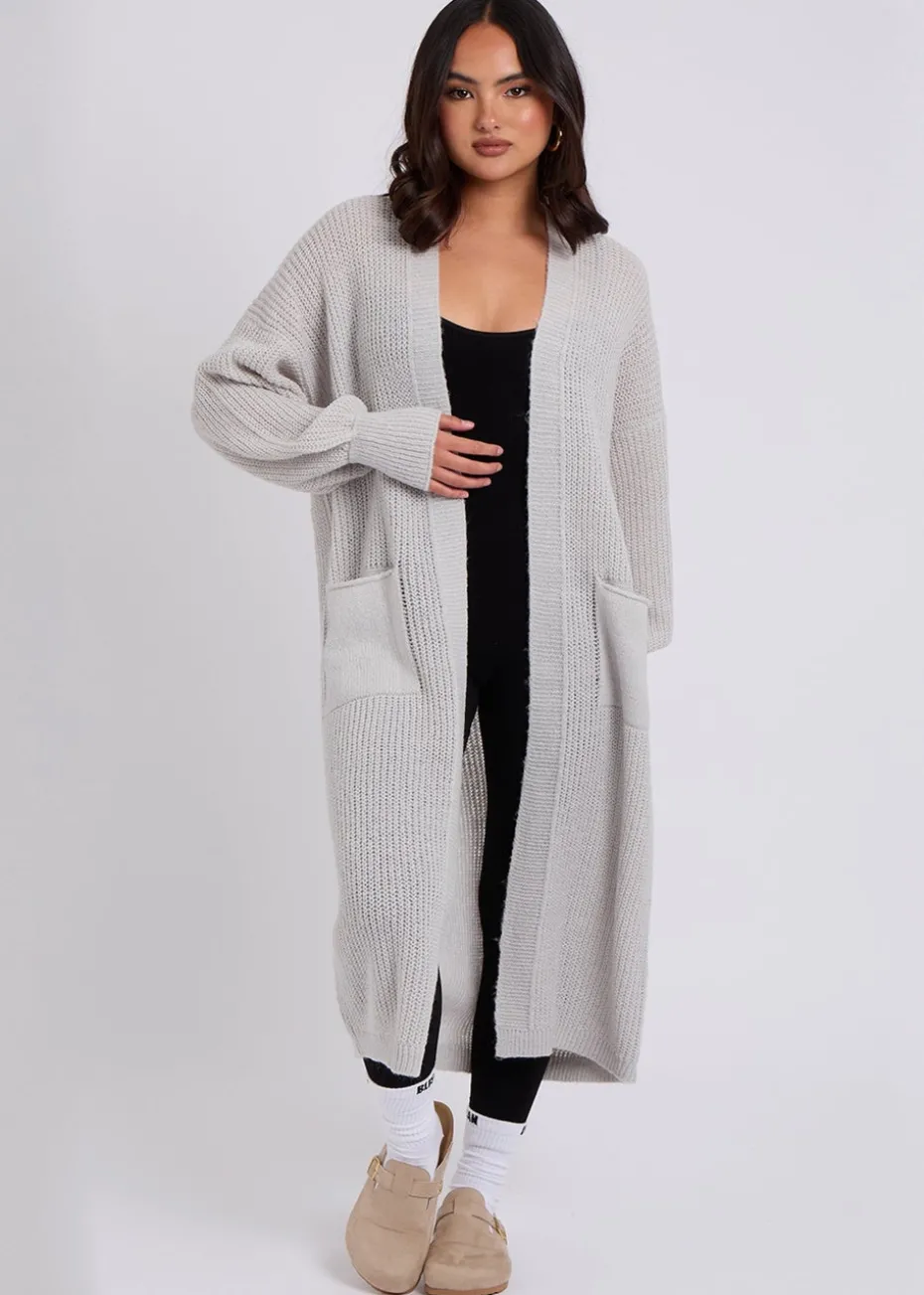 Urban Bliss Grey Chunky Longline Cardigan
