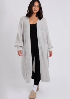Urban Bliss Grey Chunky Longline Cardigan