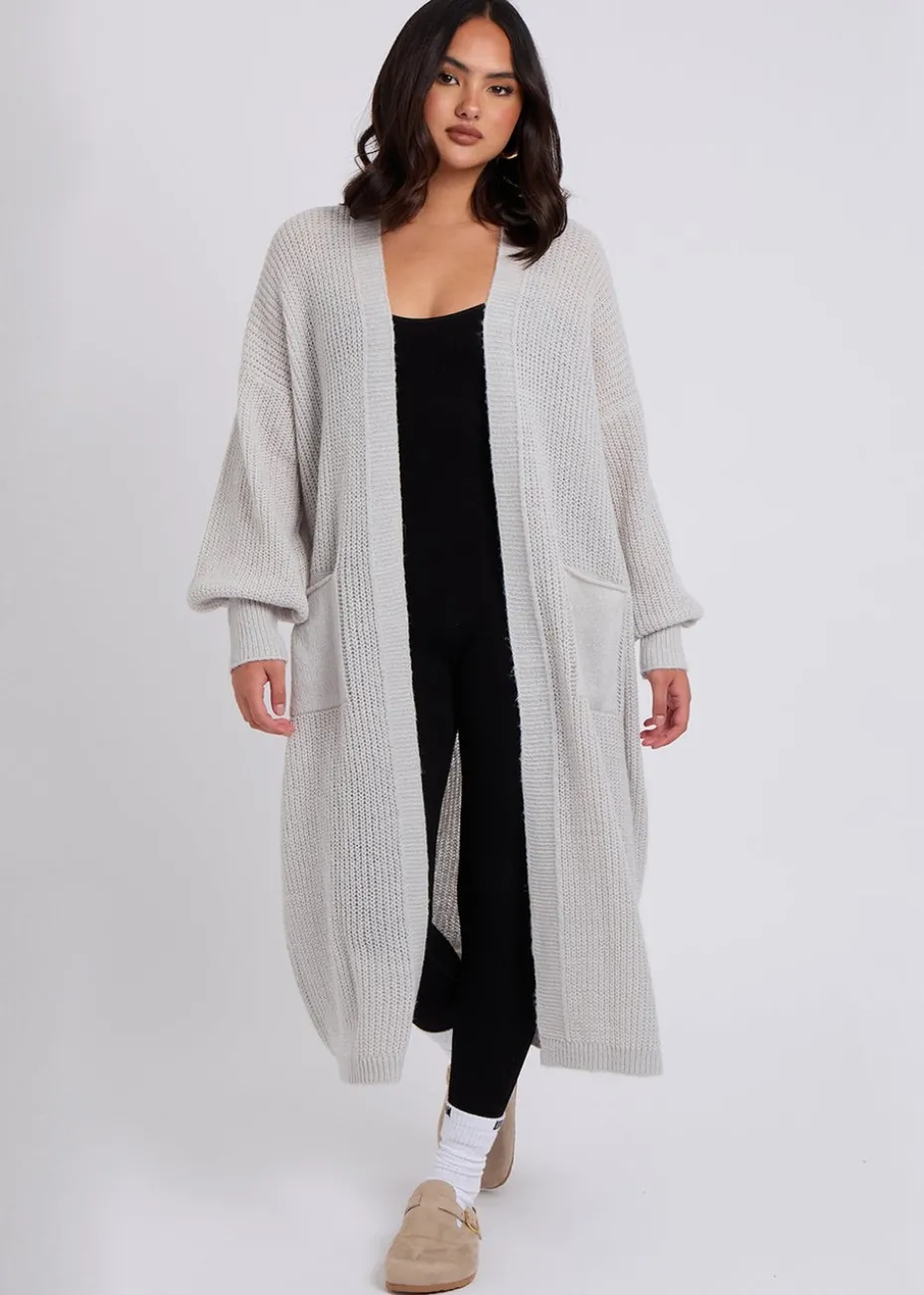 Urban Bliss Grey Chunky Longline Cardigan