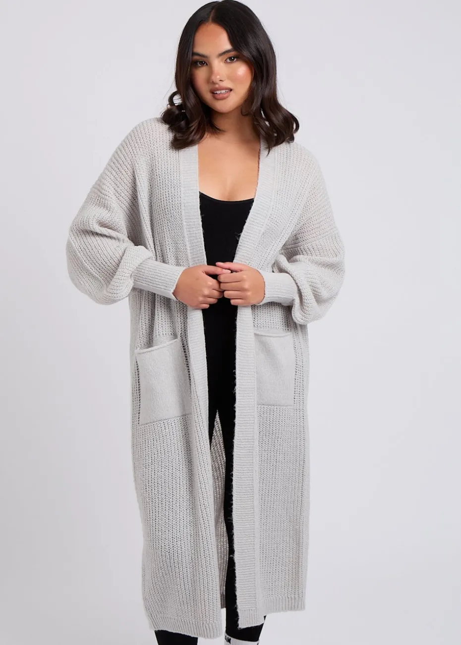 Urban Bliss Grey Chunky Longline Cardigan