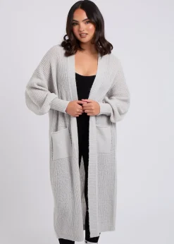 Urban Bliss Grey Chunky Longline Cardigan