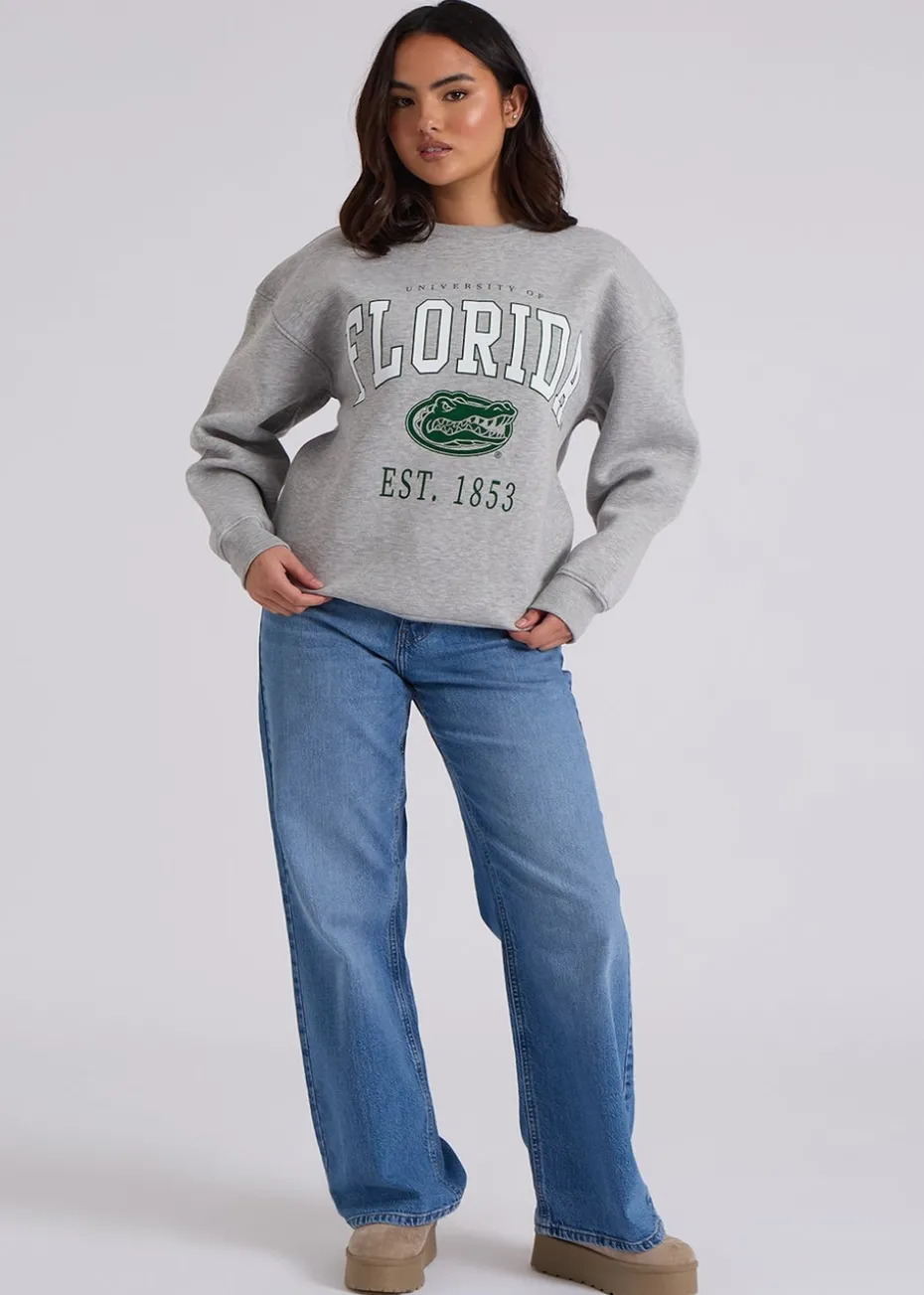 Urban Bliss Grey Florida Oversized Sweatshirt