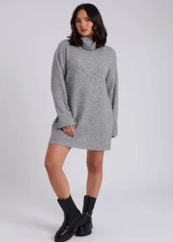 Urban Bliss Grey Mini Roll Neck Dress
