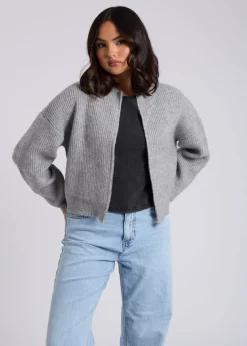 Urban Bliss Grey Zip Through Cardigan
