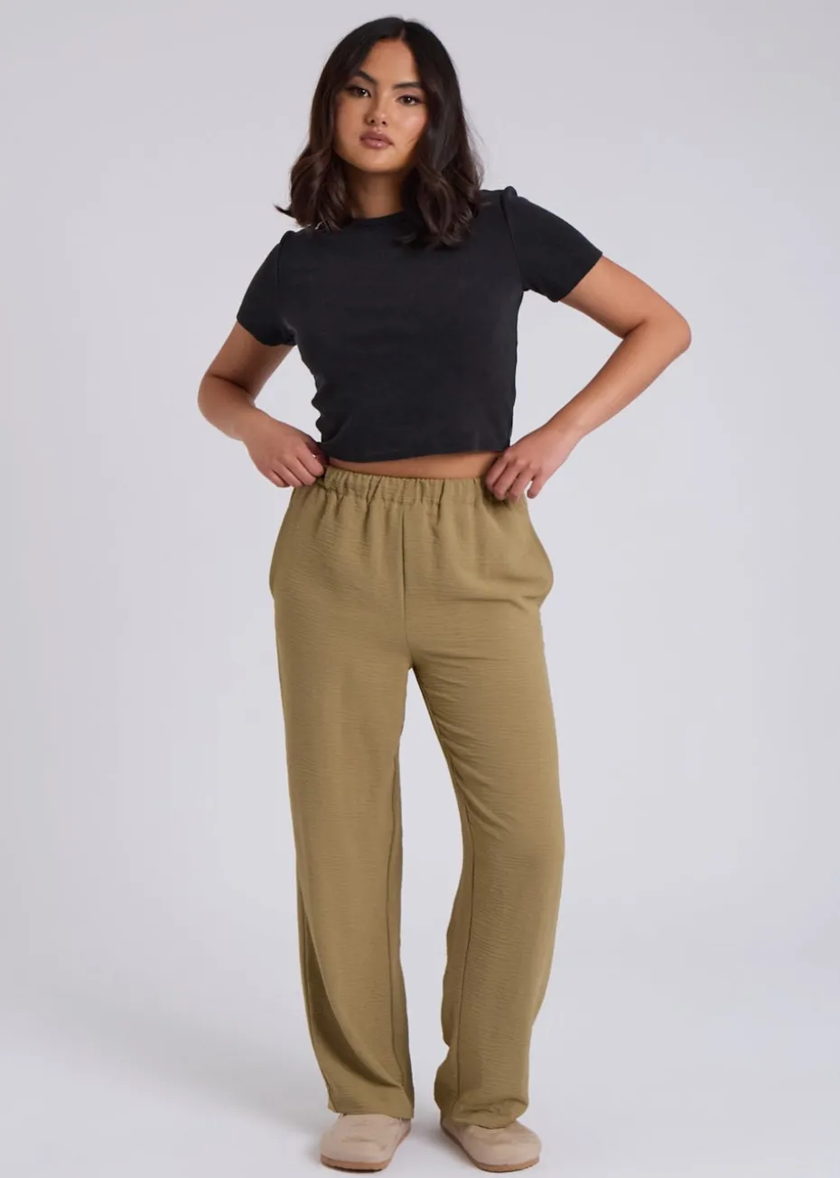 Urban Bliss Khaki Wide Leg Pant