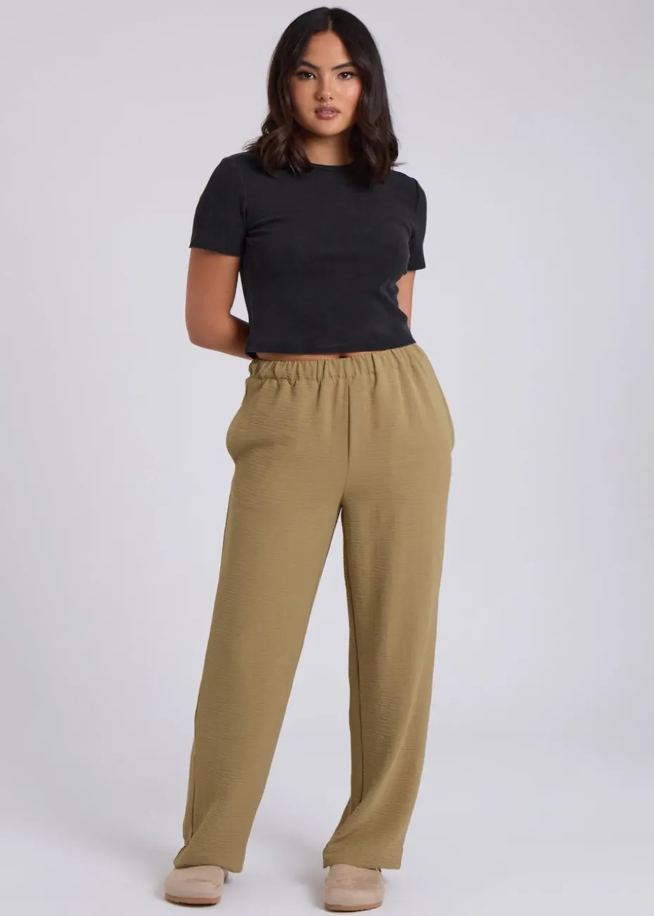 Urban Bliss Khaki Wide Leg Pant