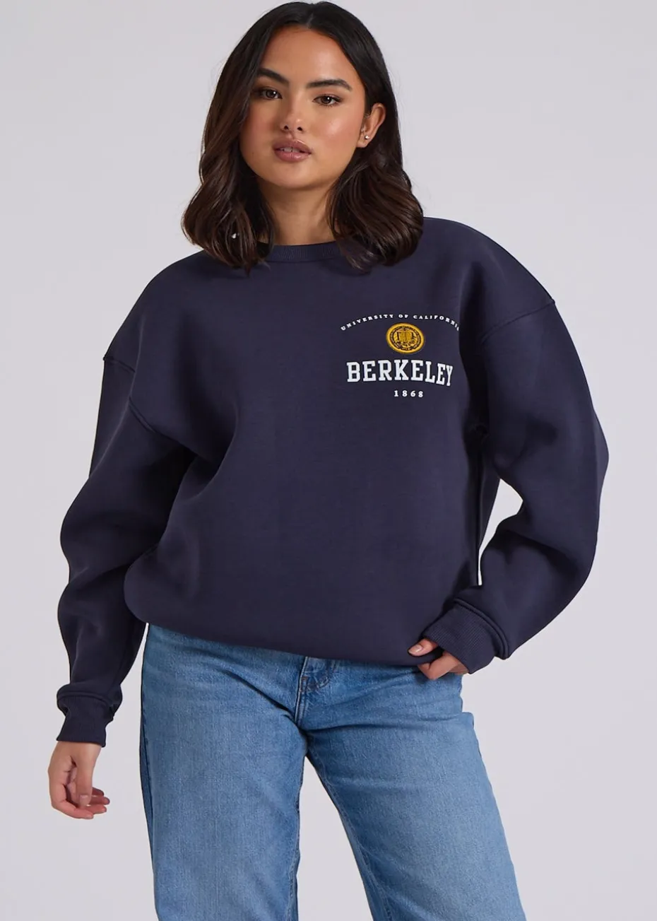 Urban Bliss Navy Berkeley Oversized Sweatshirt