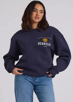 Urban Bliss Navy Berkeley Oversized Sweatshirt