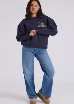 Urban Bliss Navy Berkeley Oversized Sweatshirt