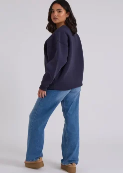 Urban Bliss Navy Berkeley Oversized Sweatshirt
