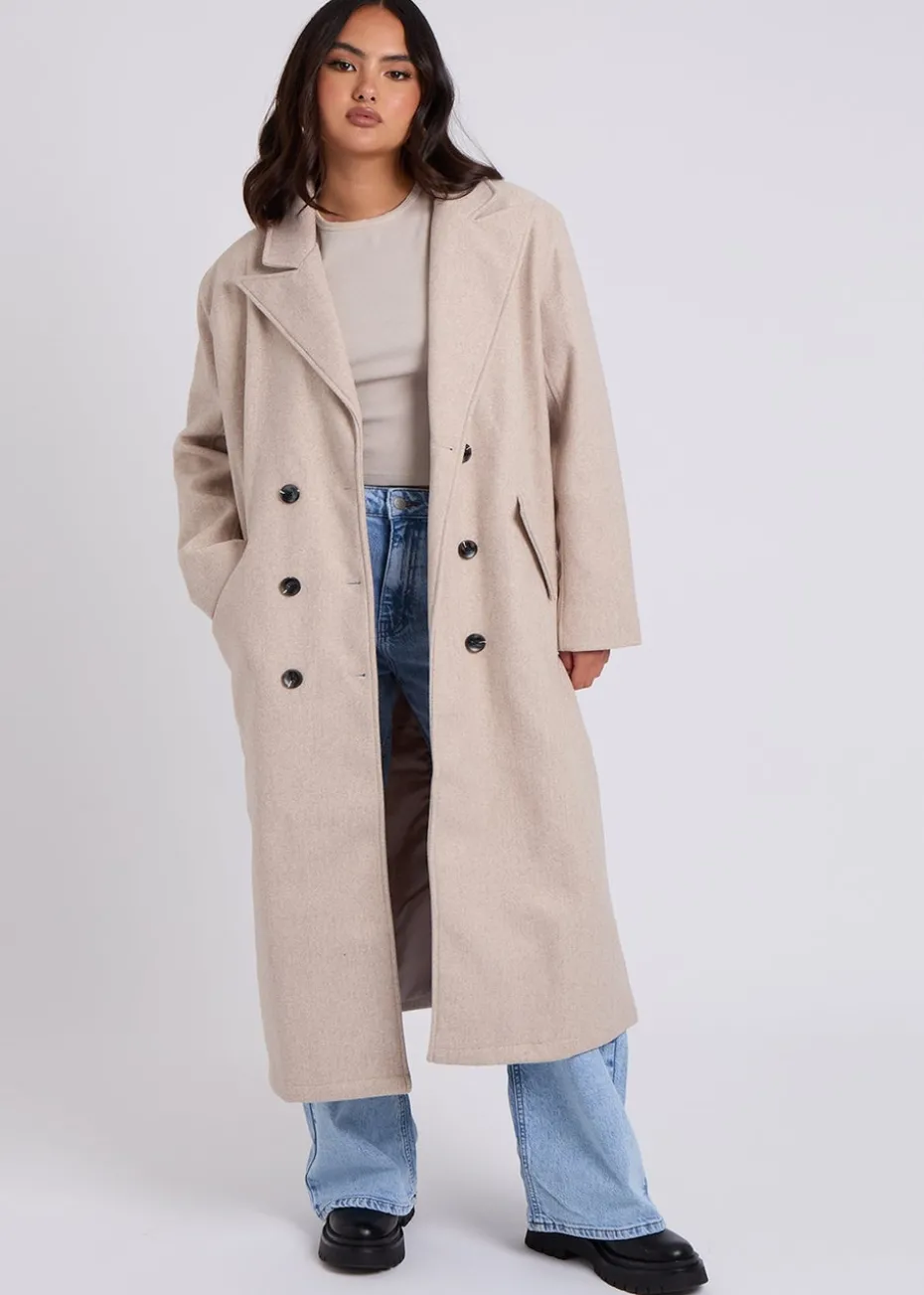 Urban Bliss Oatmeal Maxi Formal Coat