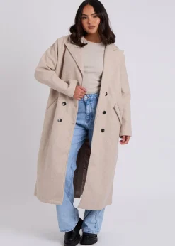 Urban Bliss Oatmeal Maxi Formal Coat