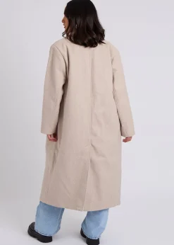 Urban Bliss Oatmeal Maxi Formal Coat