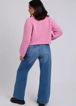 Urban Bliss Pink Exposed Seam Jumper