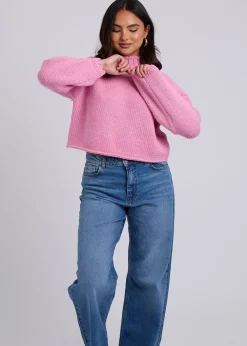 Urban Bliss Pink Exposed Seam Jumper