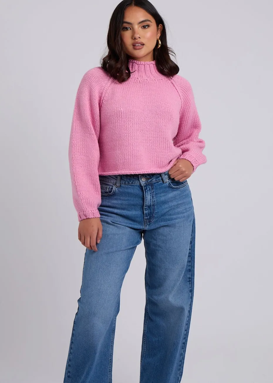 Urban Bliss Pink Exposed Seam Jumper