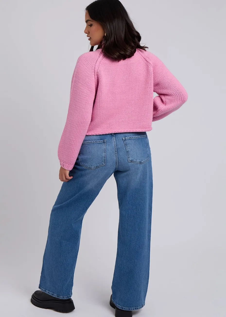 Urban Bliss Pink Exposed Seam Jumper