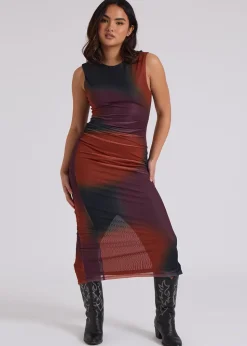 Urban Bliss Purple Tie Dye Midaxi Dress