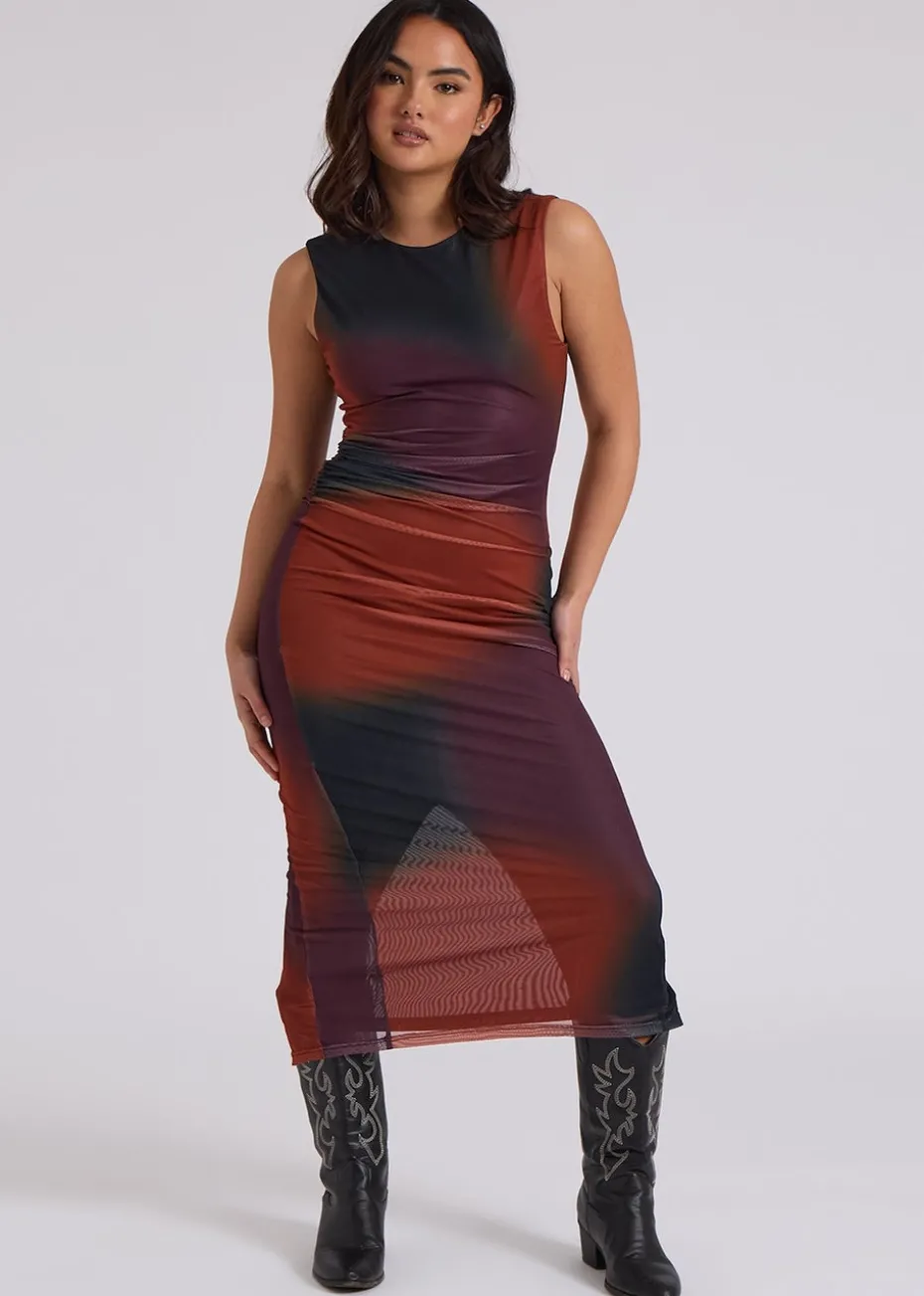 Urban Bliss Purple Tie Dye Midaxi Dress