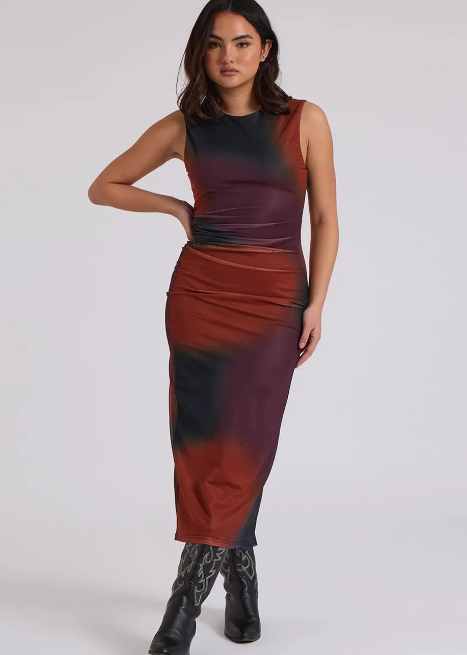 Urban Bliss Purple Tie Dye Midaxi Dress