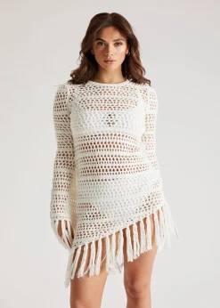 Urban Bliss White Beach Asymmetric Dress