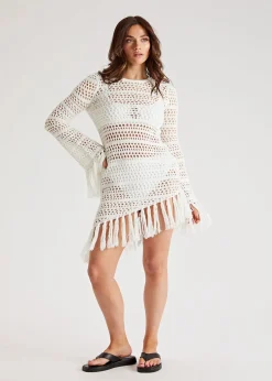 Urban Bliss White Beach Asymmetric Dress