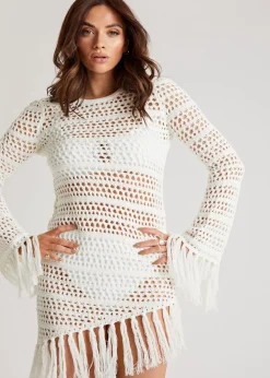 Urban Bliss White Beach Asymmetric Dress