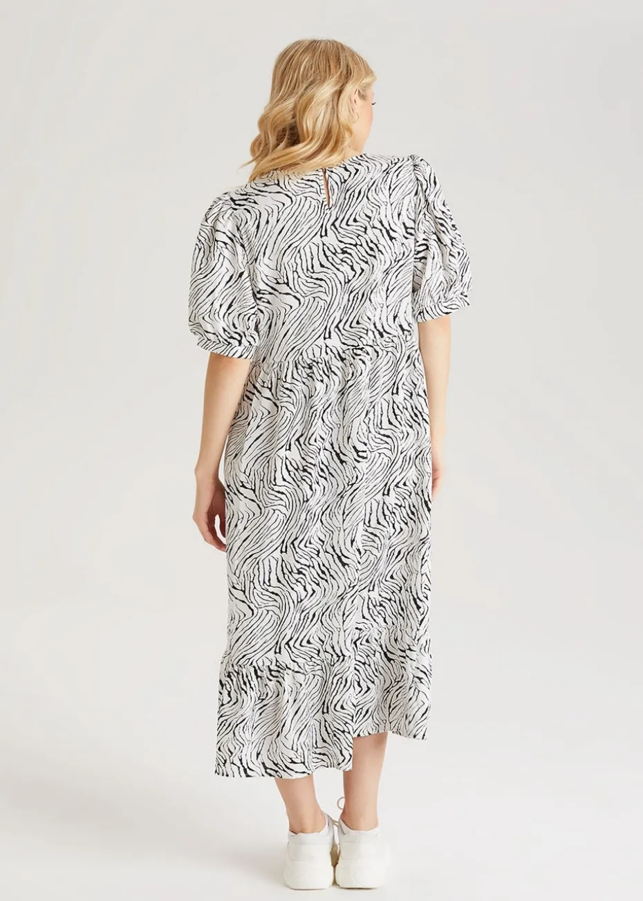 Urban Bliss White Linea Midi Smock Dress