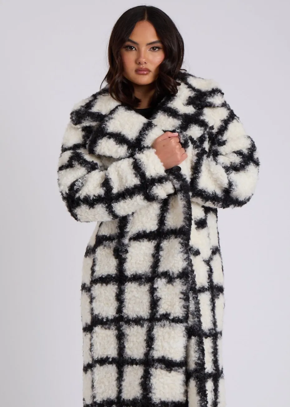 Urban Bliss White/Black Check Borg Crombie