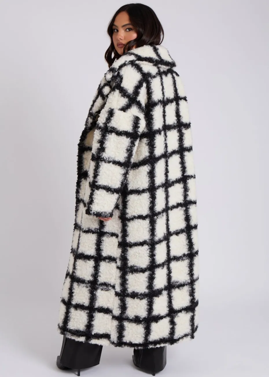 Urban Bliss White/Black Check Borg Crombie