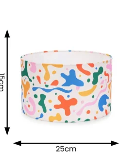 ValueLights Abbie Multicolour Drum Ceiling Pendant Lampshade (15cm x 25cm x 25cm)