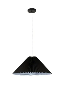 ValueLights Akira  Black Pendant Light with Grey Tapered Shade (113cm x 53cm x 53cm)