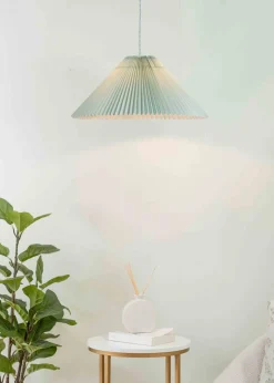 ValueLights Akira  Blue Pendant Light with Blue Tapered Shade (113cm x 53cm x 53cm)