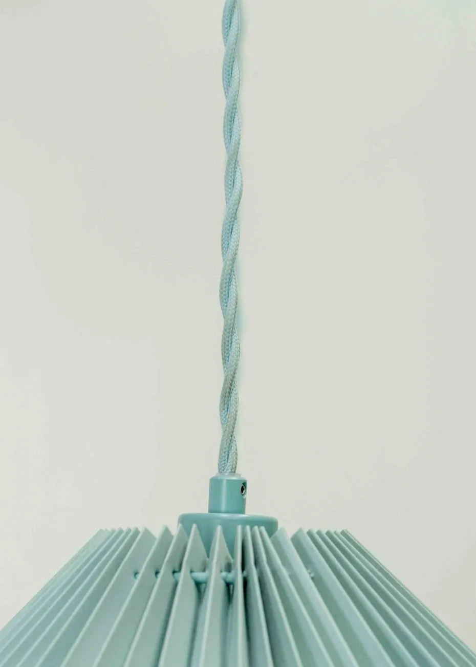 ValueLights Akira Blue Pendant Light with Blue Tapered Shade (113cm x 53cm x 53cm)