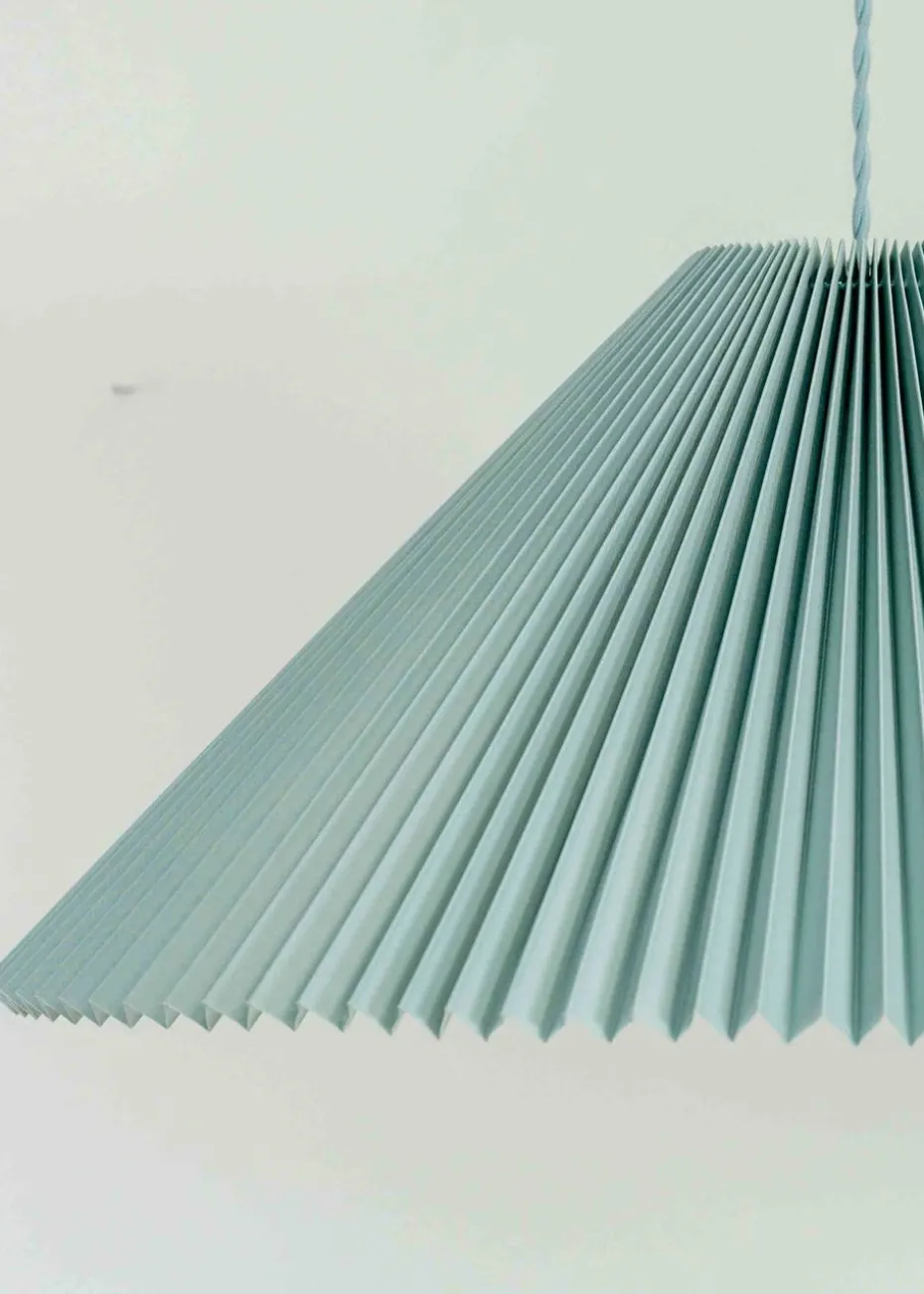 ValueLights Akira Blue Pendant Light with Blue Tapered Shade (113cm x 53cm x 53cm)