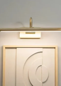 ValueLights Alana Brushed Gold Wall Light Integrated LED (20cm x 11cm x 46.5cm)
